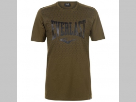 Everlast olivové pánske tričko s čiernym logom, materiál 100%bavlna 